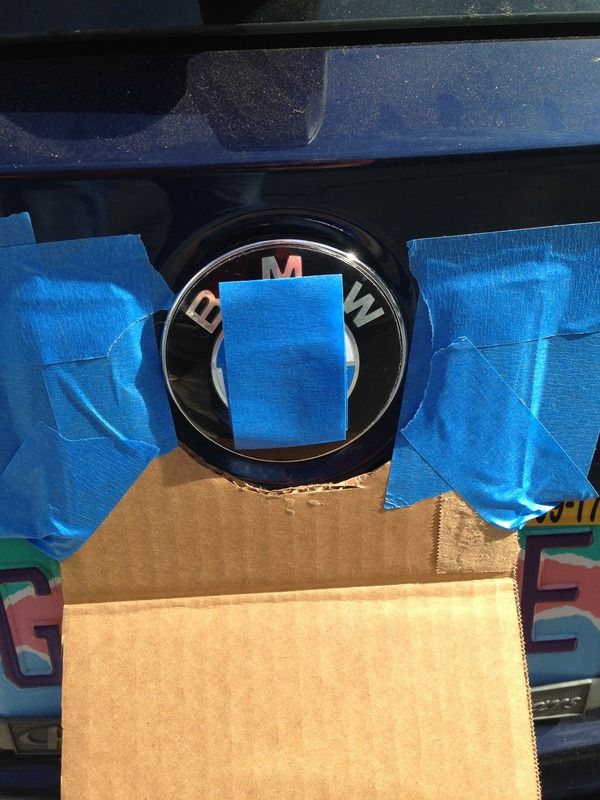 Wagon rear emblem fell off Less expensive fix